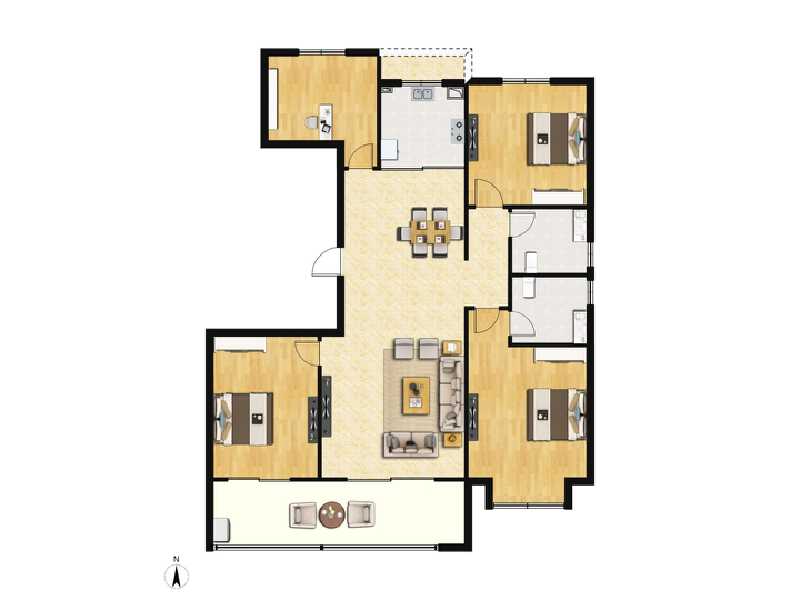 4室2厅2卫 住宅 在售户型图