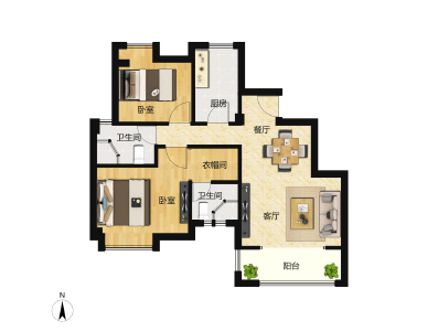 2室2厅2卫 住宅 售罄