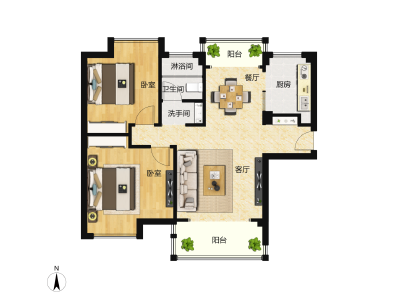 2室2厅1卫 住宅 售罄