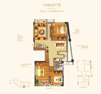 3室2厅1卫 住宅 在售