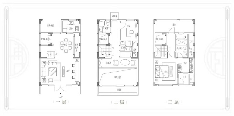 2室3厅3卫 别墅 在售户型图