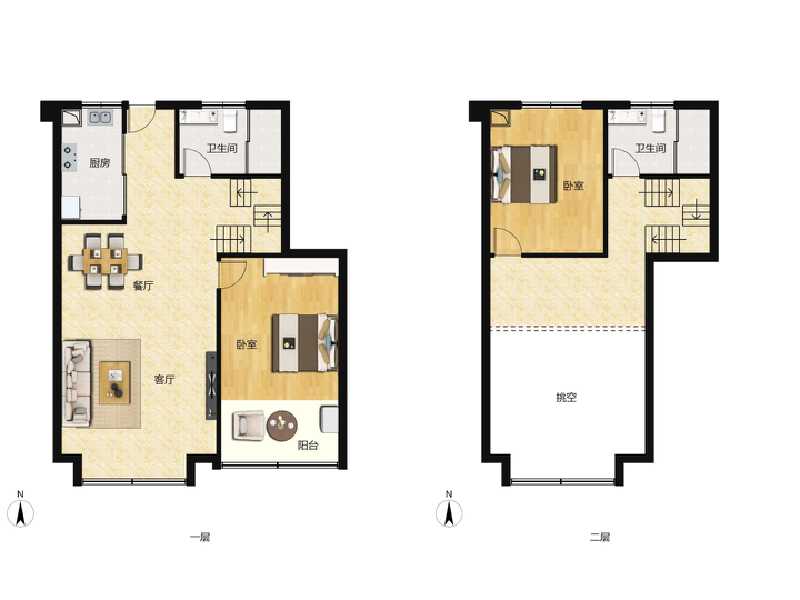3室2厅3卫 住宅 在售户型图