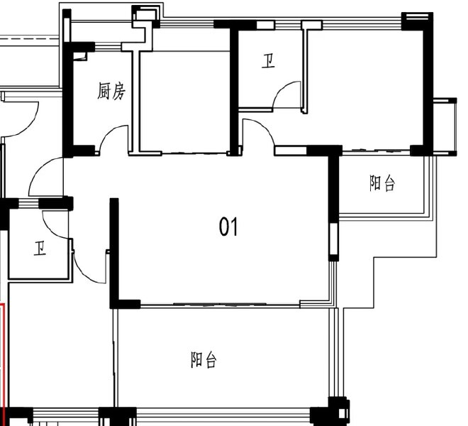 3室2厅2卫 住宅 在售户型图