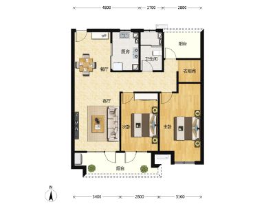 3室2厅1卫 住宅 在售