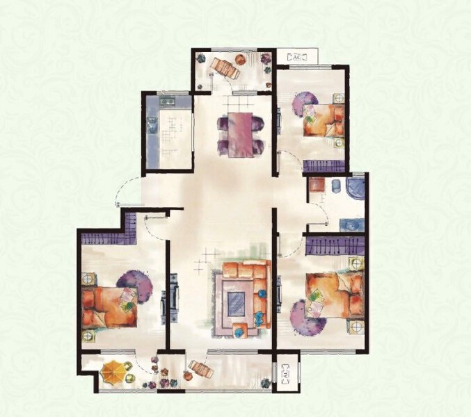 3室2厅1卫 住宅 售罄户型图