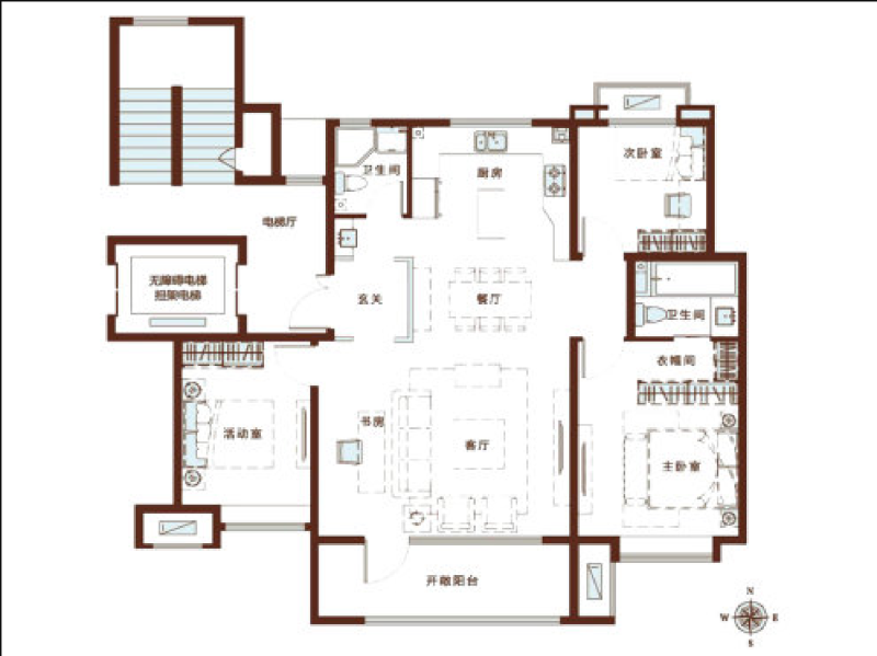 3室2厅2卫 住宅 在售户型图