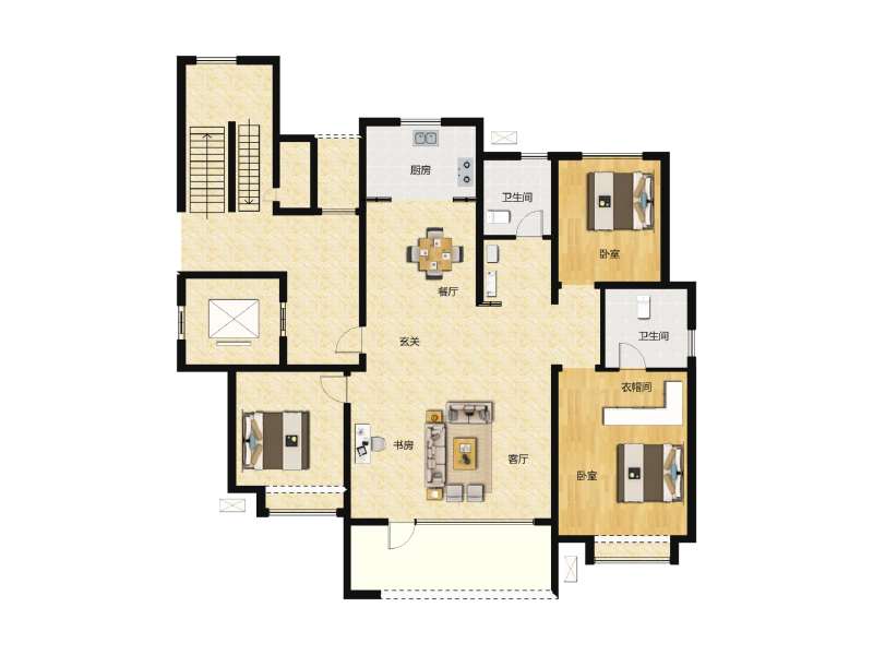 3室2厅2卫 住宅 在售户型图