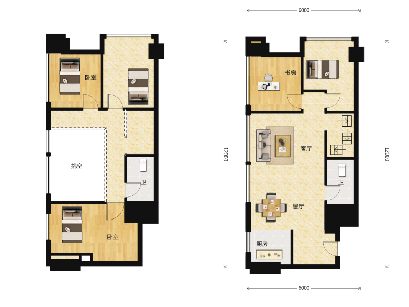 5室2厅2卫 商业类 售罄户型图
