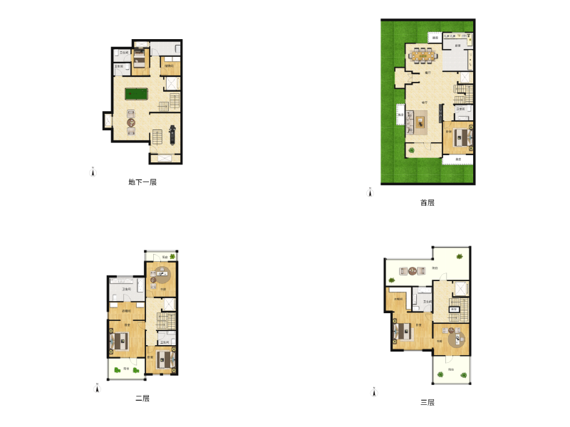 5室4厅4卫 别墅 在售户型图