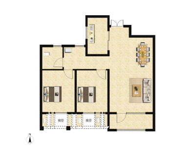 2室2厅1卫 住宅 售罄