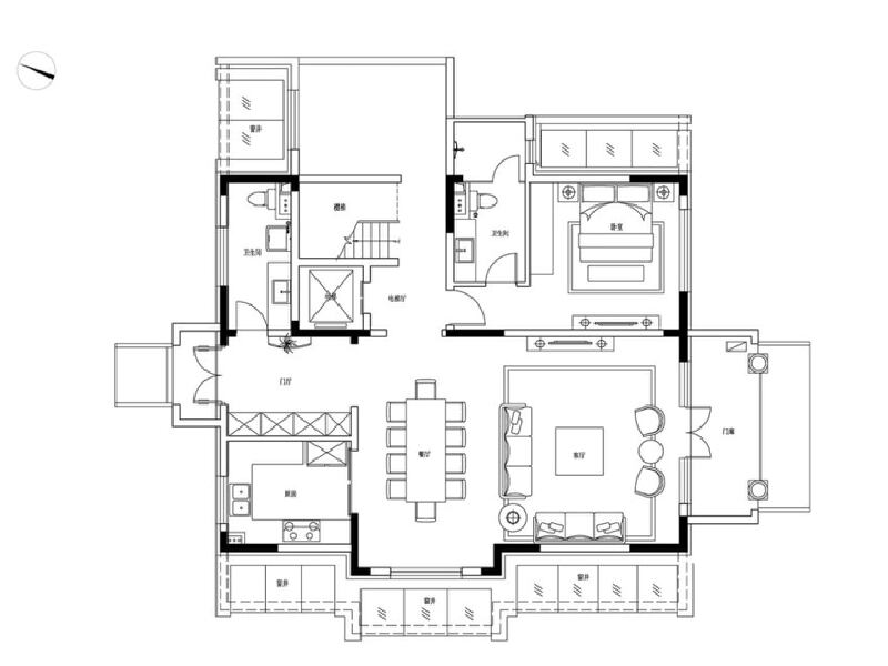 3室3厅5卫 别墅 在售户型图
