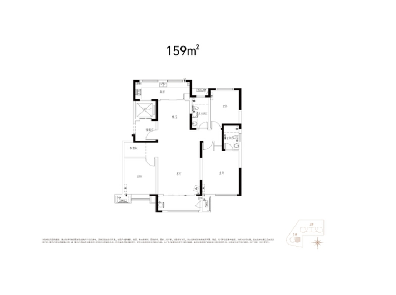 3室2厅2卫 住宅 售罄户型图
