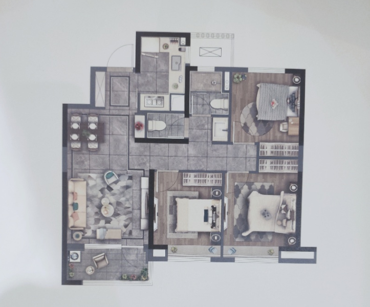 3室2厅1卫 住宅 售罄户型图