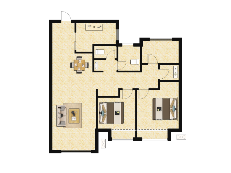 3室2厅2卫 住宅 在售户型图