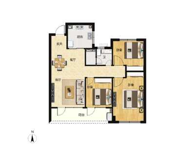 3室2厅1卫 住宅 售罄