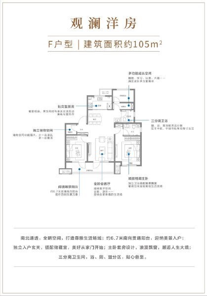 3室2厅2卫 住宅 在售户型图