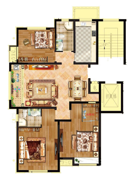 3室2厅2卫 住宅 售罄户型图