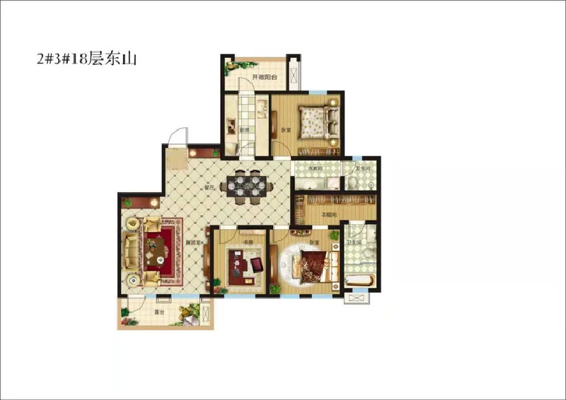 3室2厅2卫 住宅 售罄户型图