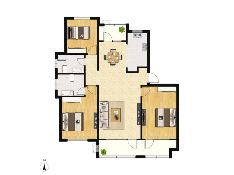 3室2厅2卫 住宅 售罄户型图