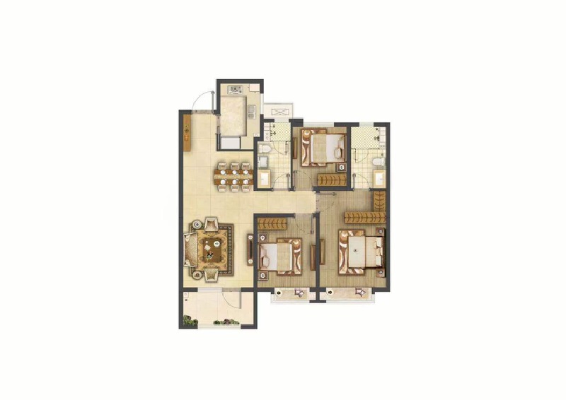 3室2厅2卫 住宅 售罄户型图