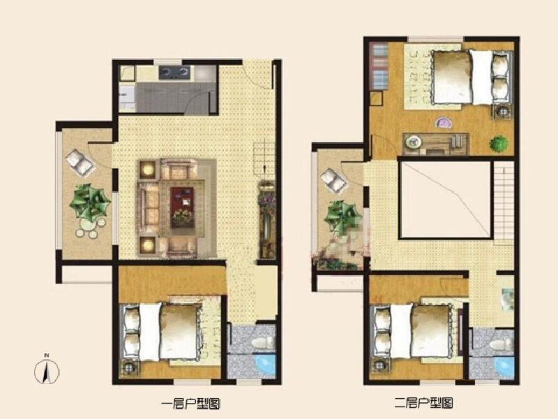 2室1厅2卫 商业类 售罄户型图