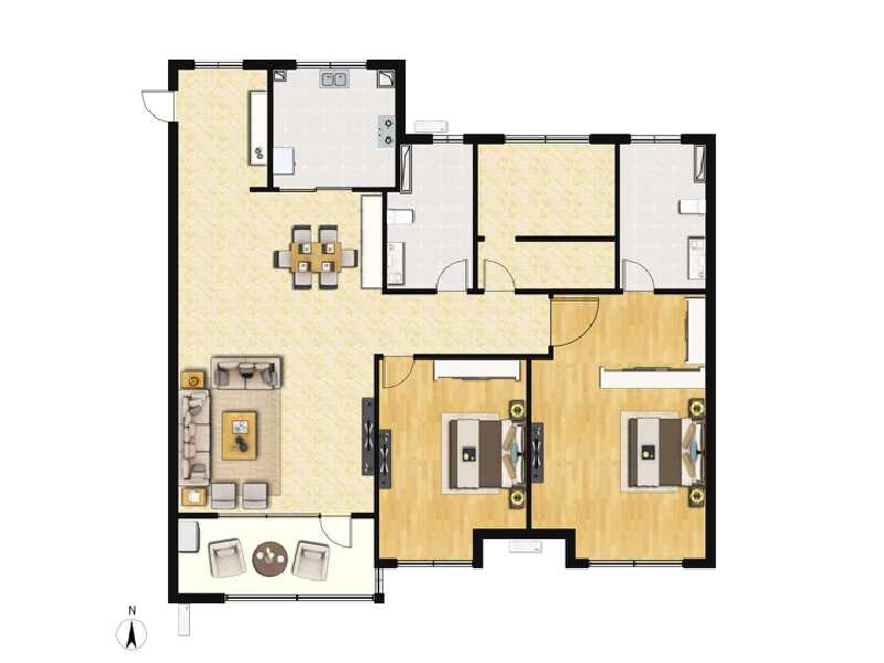 3室2厅2卫 住宅 在售户型图