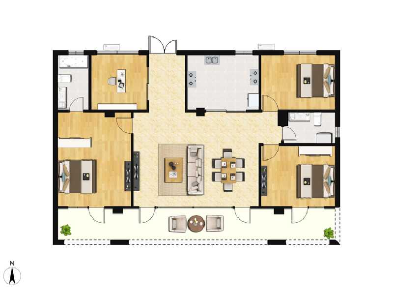 4室2厅2卫 别墅 售罄户型图