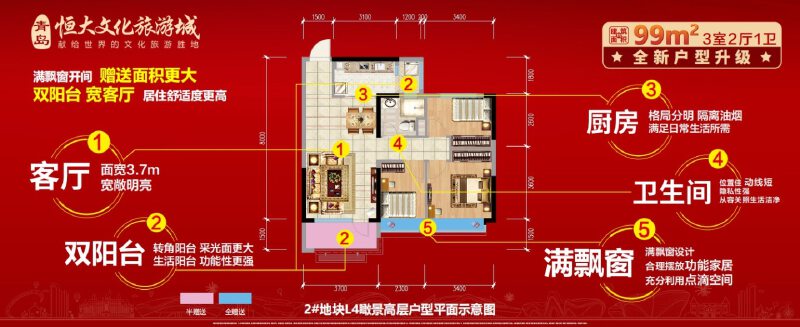 3室2厅1卫 住宅 售罄户型图