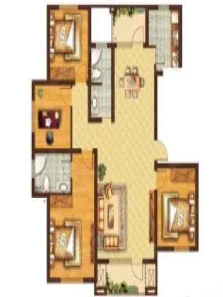 4室2厅2卫 住宅 在售户型图