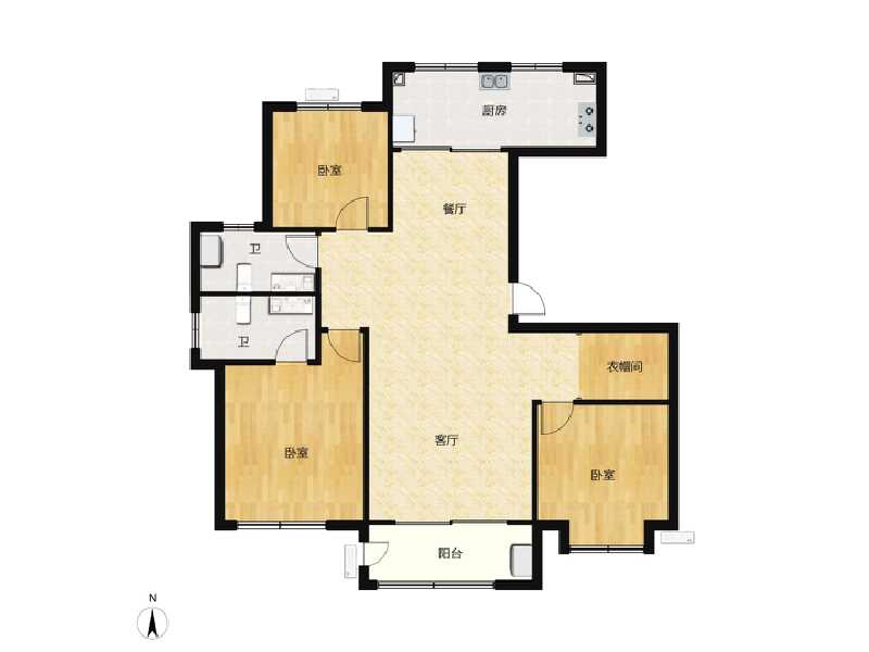3室2厅2卫 住宅 售罄户型图