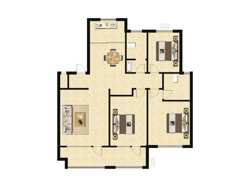 3室2厅2卫 住宅 售罄户型图
