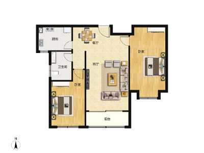 2室2厅1卫 住宅 在售