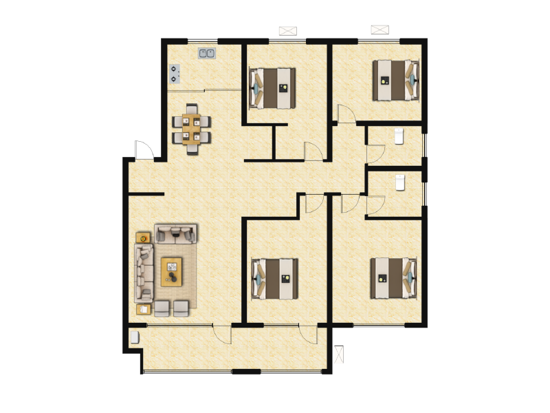 4室2厅2卫 住宅 售罄户型图