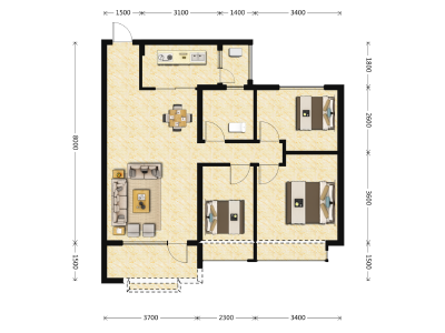 3室2厅1卫 住宅 售罄