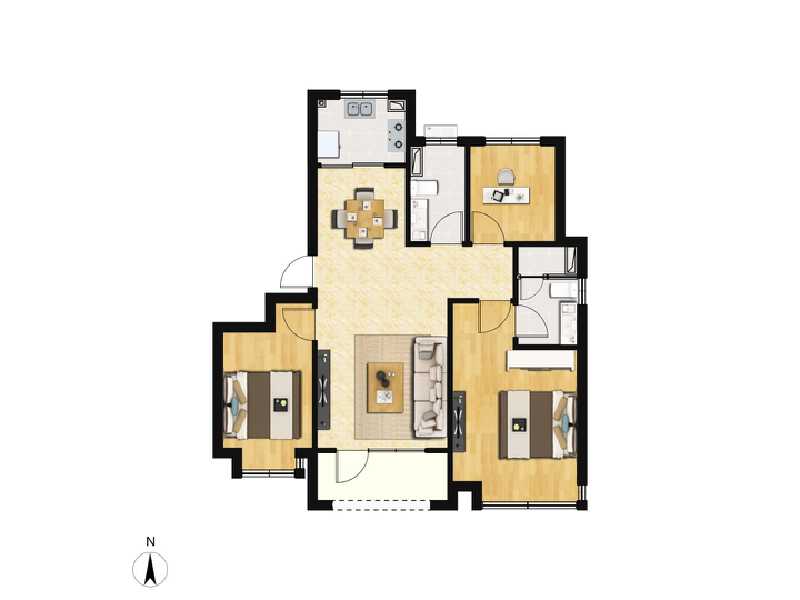 3室2厅2卫 住宅 售罄户型图