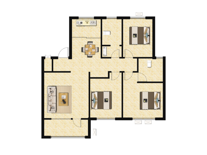 3室2厅2卫 住宅 售罄户型图