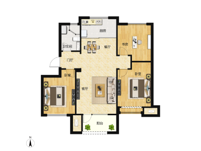 3室2厅1卫 住宅 在售