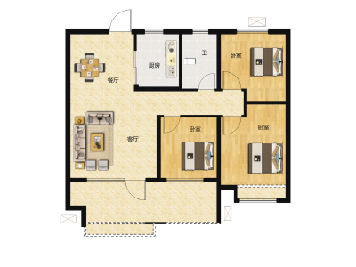 3室2厅1卫 住宅 在售