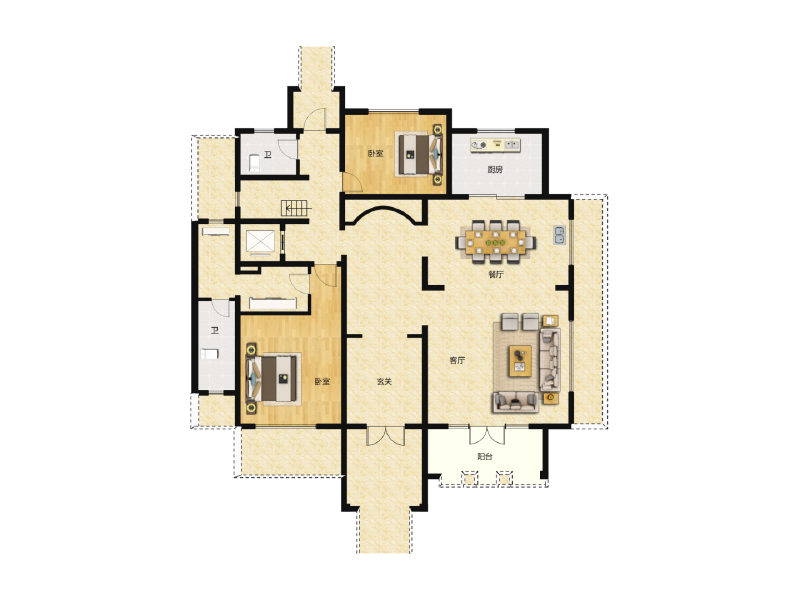 6室3厅5卫 别墅 售罄户型图