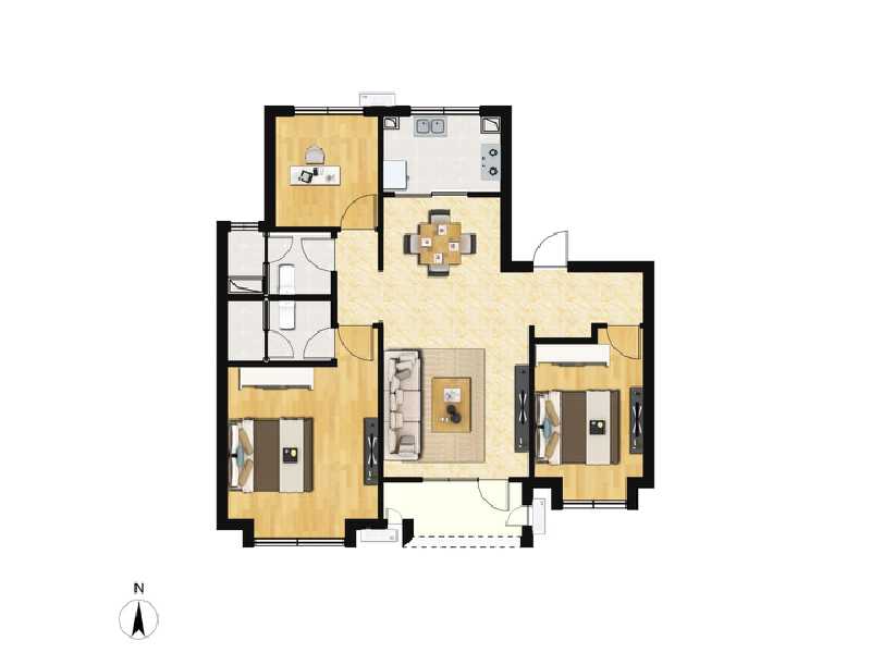 3室2厅2卫 住宅 售罄户型图