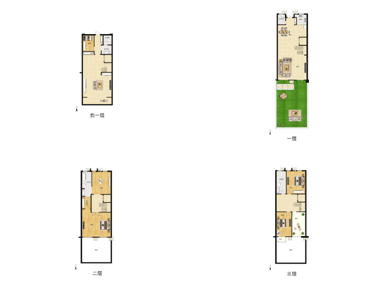 3室2厅3卫 别墅 售罄户型图