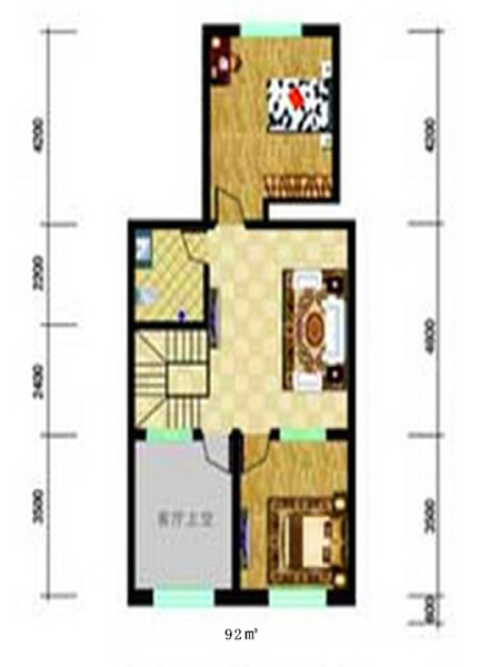 2室1厅1卫 住宅 在售户型图
