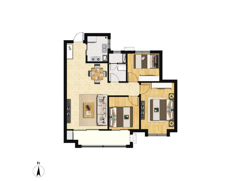 3室2厅1卫 住宅 售罄户型图