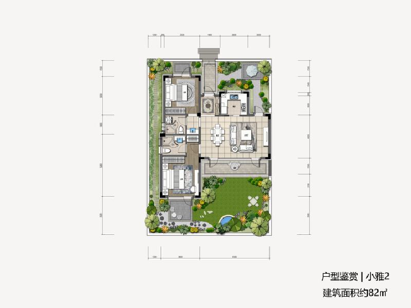 2室2厅2卫 住宅 在售户型图