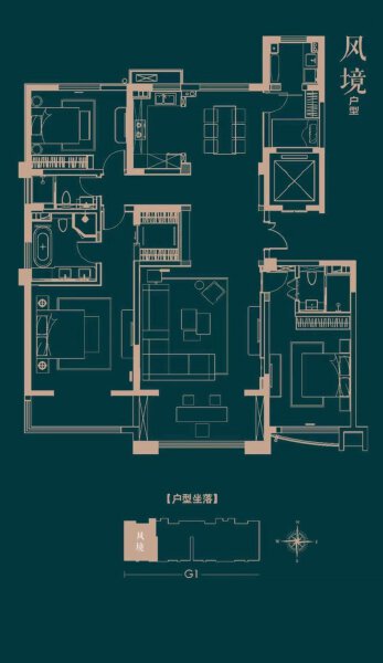 4室2厅3卫 住宅 售罄户型图