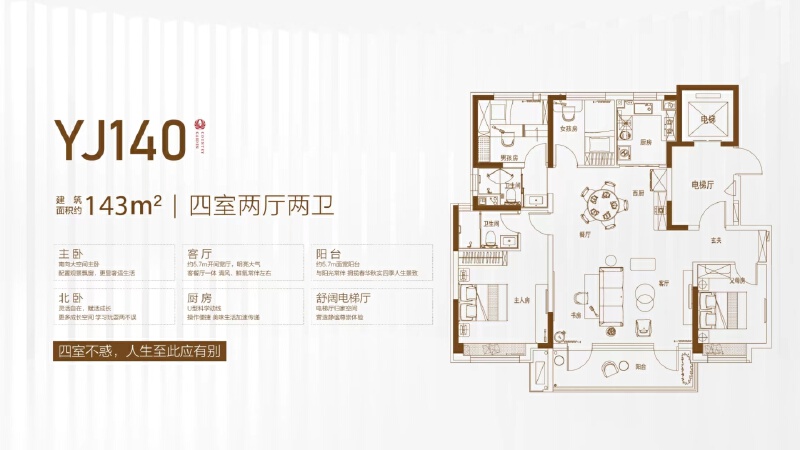 4室2厅2卫 住宅 在售户型图