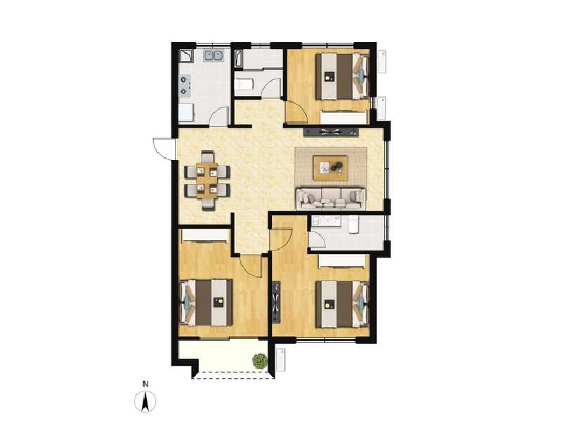 3室2厅2卫 住宅 在售户型图