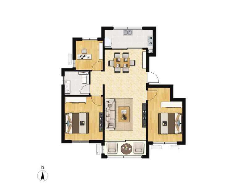 3室2厅1卫 住宅 在售户型图