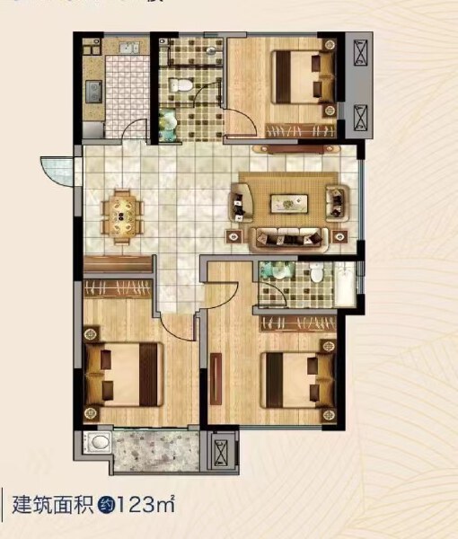 3室2厅2卫 住宅 在售户型图