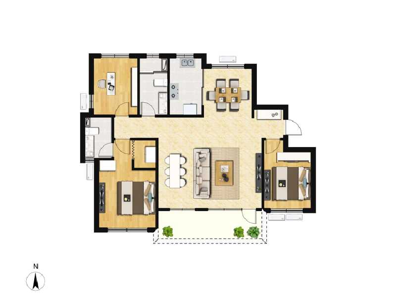 3室2厅2卫 住宅 在售户型图